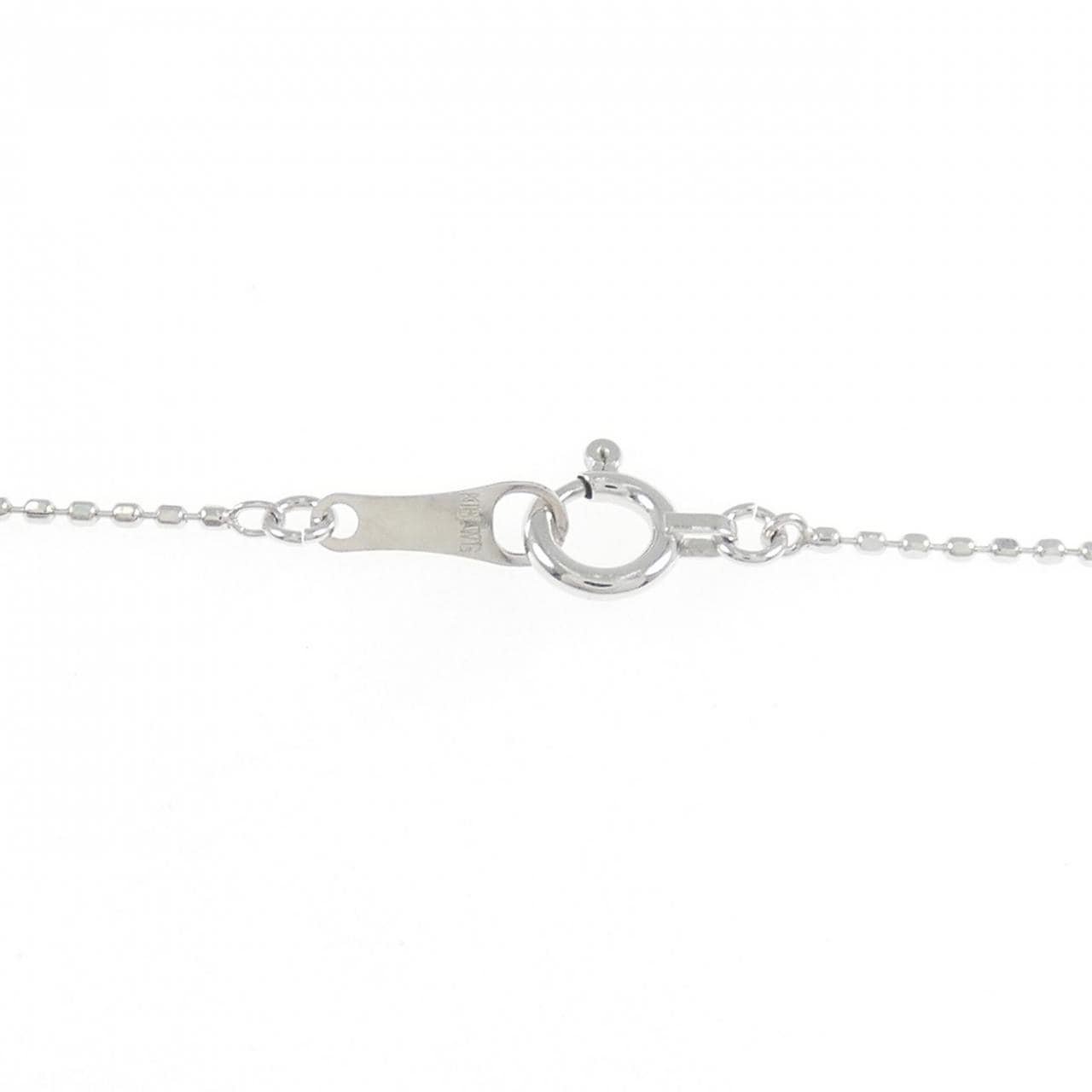 K18WG ハート ダイヤモンド ネックレス 0.03CT