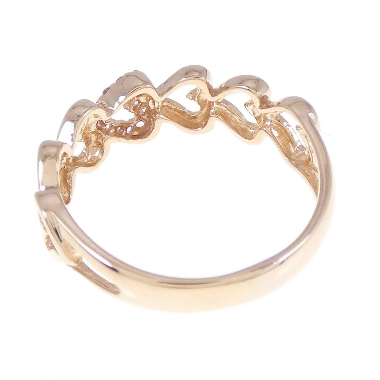K10PG Heart Sapphire Ring