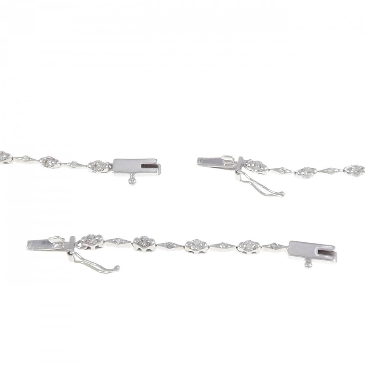 K18WG ダイヤモンド ネックレス 3.06CT