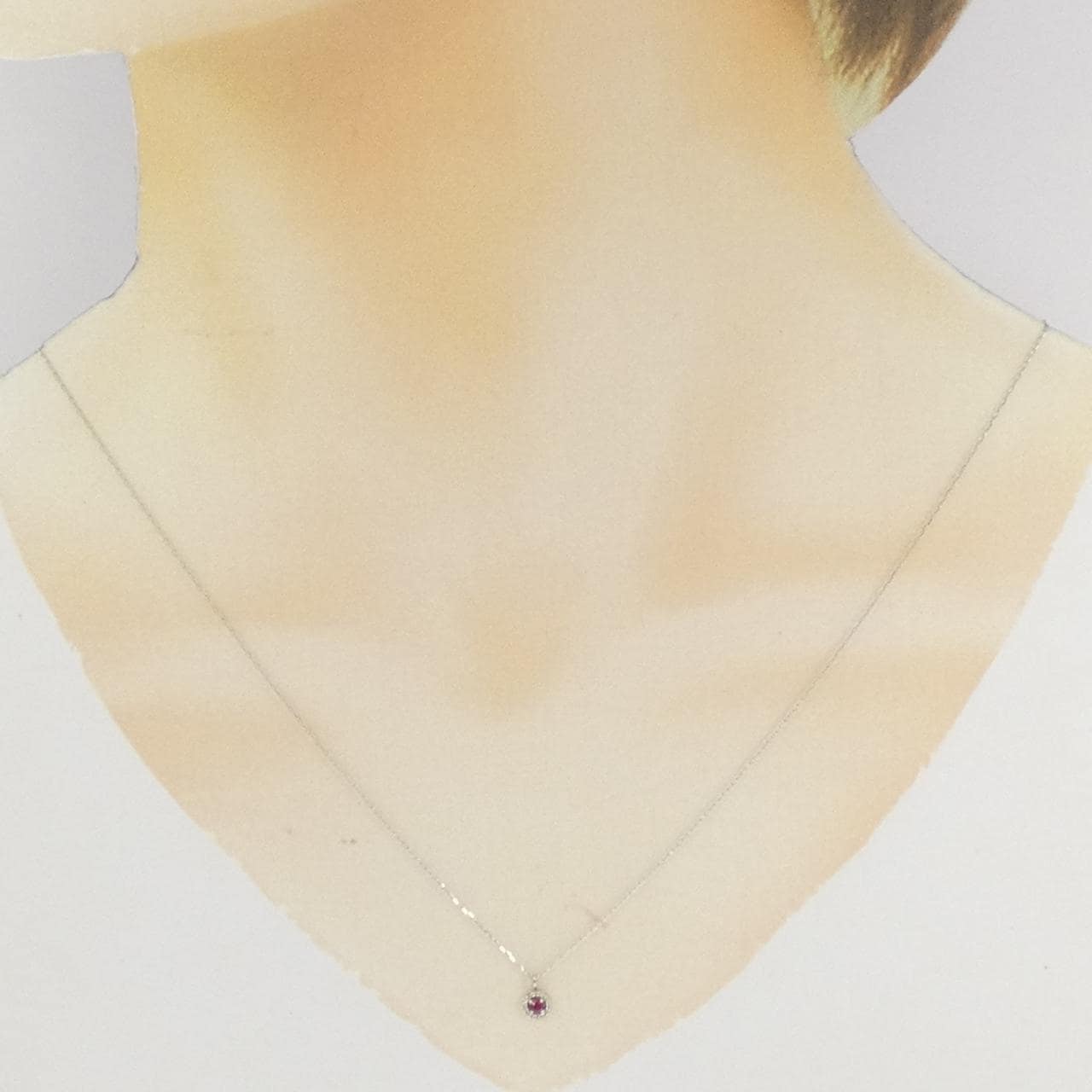 [新品] PT900 红宝石项链 0.04CT