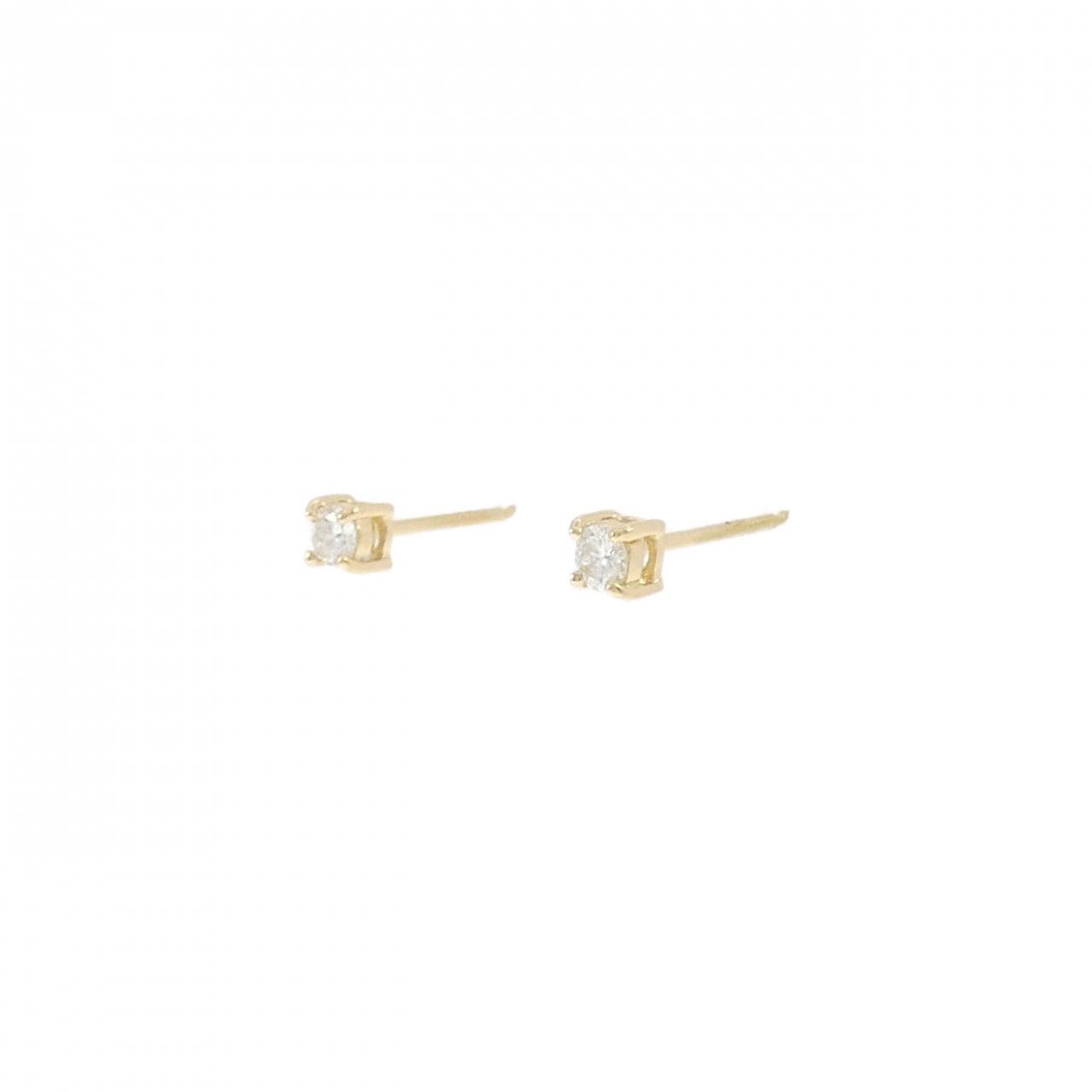 【リメイク】K18YG ダイヤモンド ピアス 0.10CT