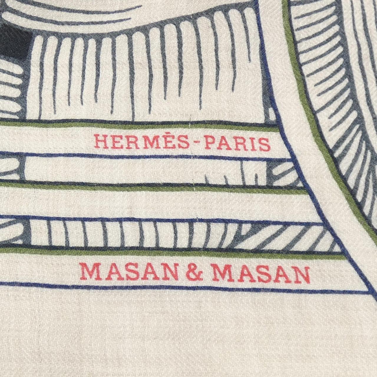 エルメス HERMES MASAN&MASAN H363684S トイライアングルジェアン ショール
