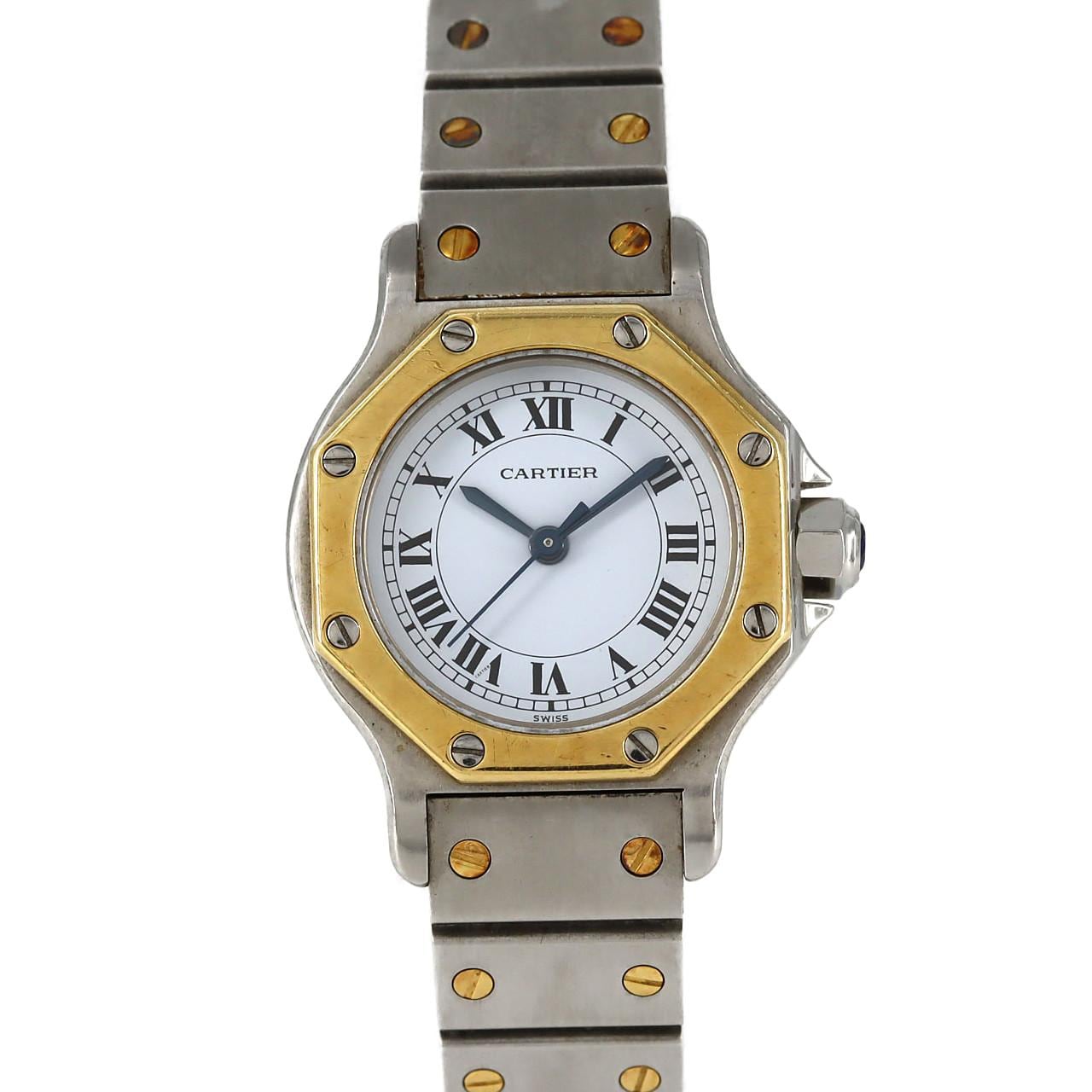 カルティエ サントスオクタゴンSM コンビ SSxYG 自動巻