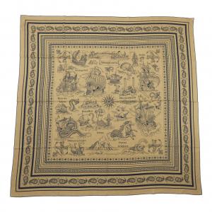 エルメス HERMES TATOUAGES MARINS BANDANA H243374S カレジェアン140 ショール