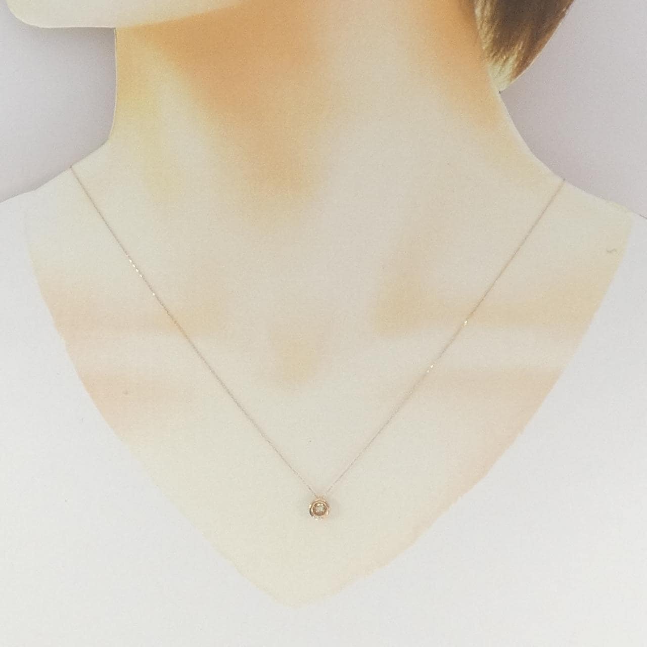 K18PG ダイヤモンド ネックレス 0.05CT