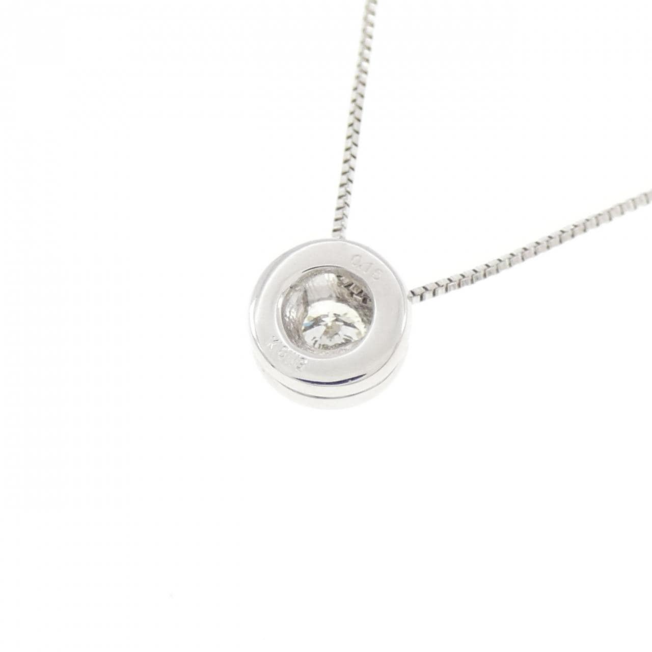 K18WG ダイヤモンド ネックレス 0.15CT