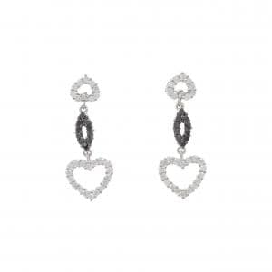 K18WG ハート ダイヤモンド ピアス 1.06CT