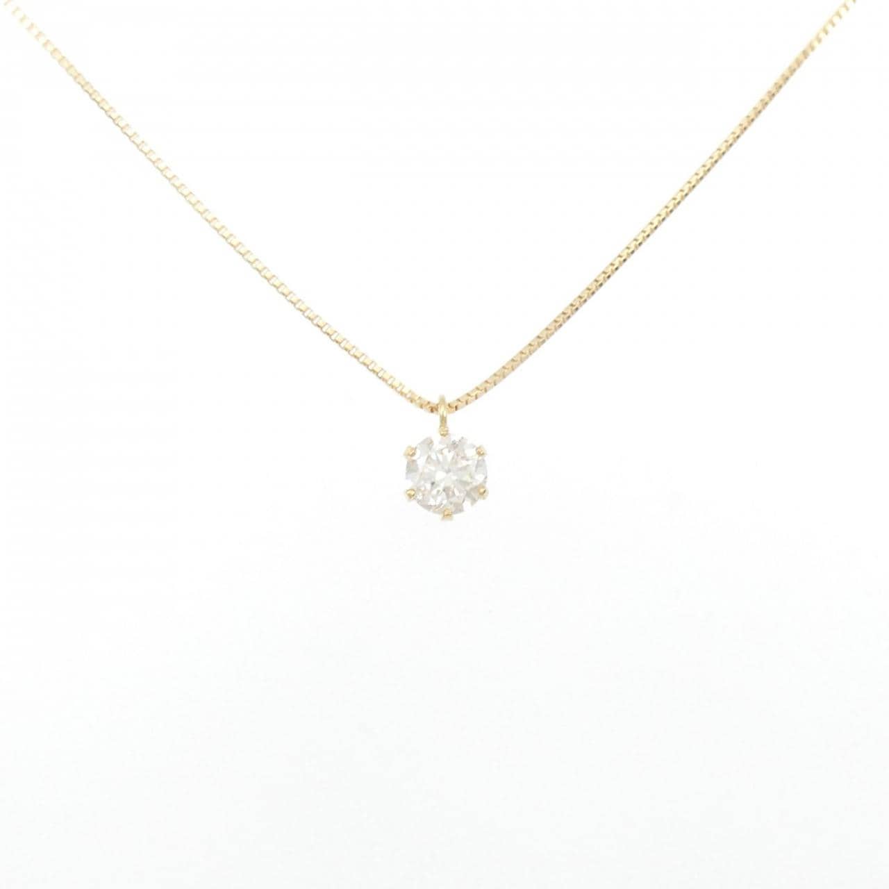 K18YG Solitaire Diamond Necklace 0.30CT