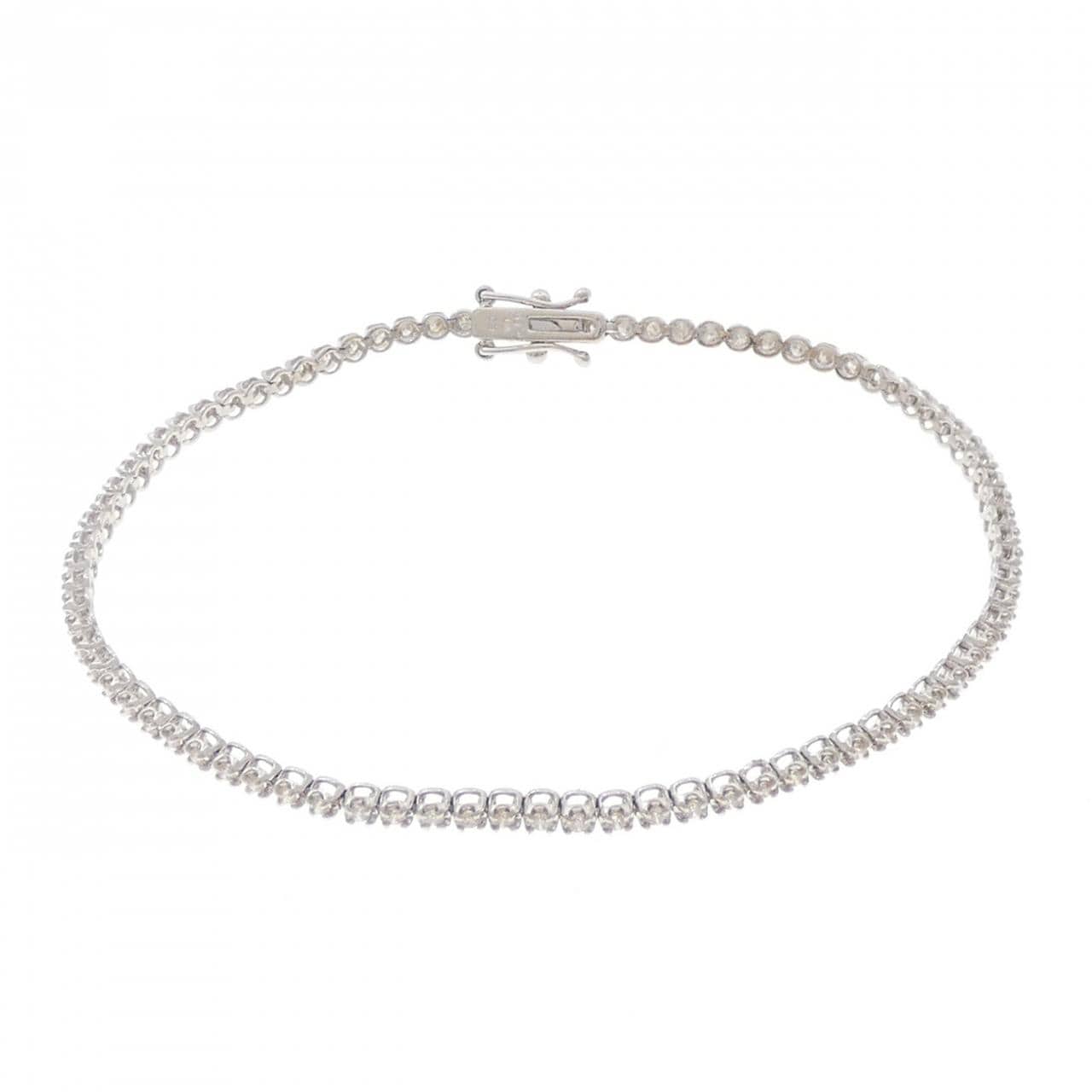 K18WG ダイヤモンド ブレスレット 1.00CT