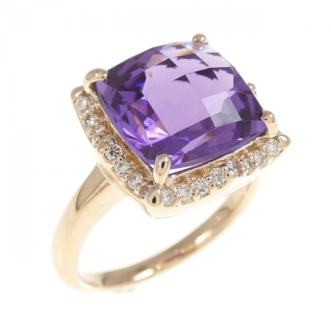 K18PG アメジスト リング 4.12CT