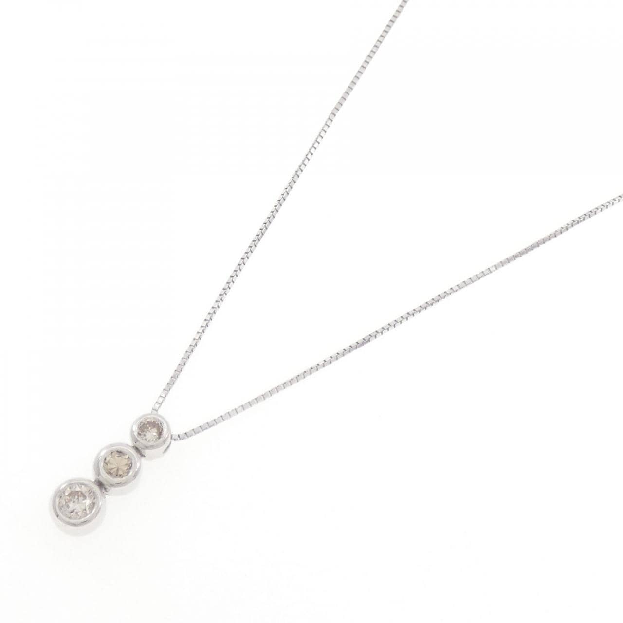 K18WG ダイヤモンド ネックレス 0.50CT