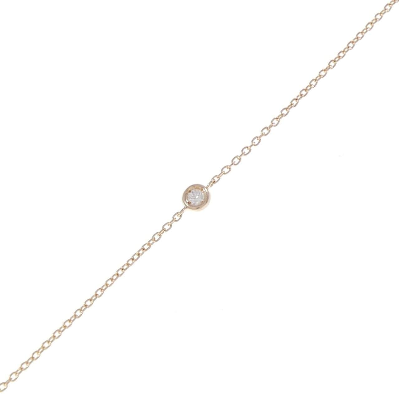 K18PG ダイヤモンド ブレスレット 0.03CT