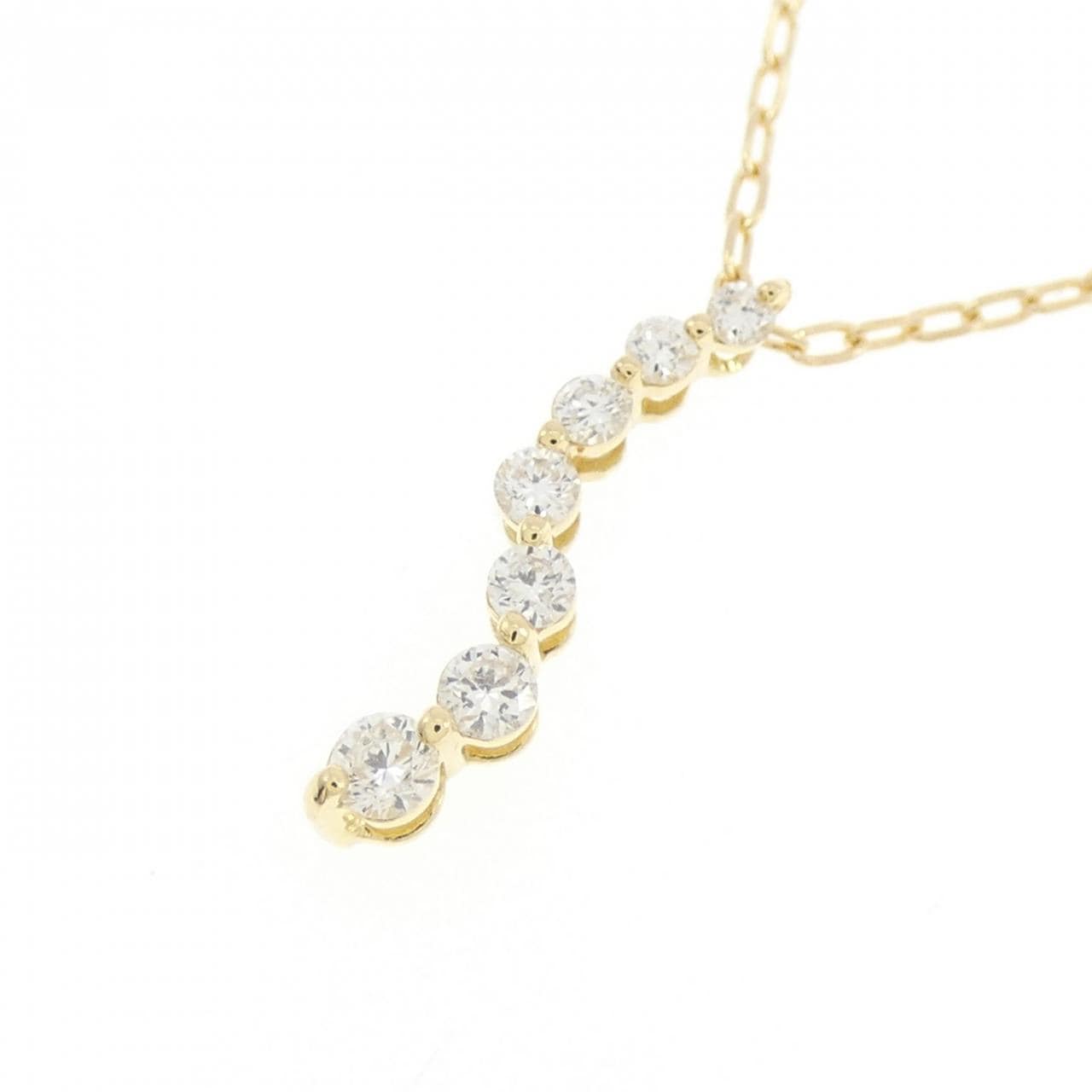 K18YG ダイヤモンド ネックレス 0.15CT