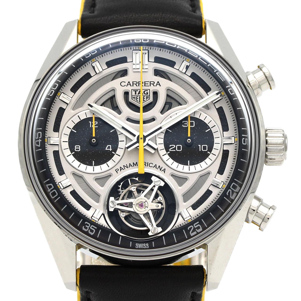 タグ･ホイヤー カレラ トゥールビヨンクロノグラフxポルシェxパナメリカーナ LTD CBS5012.FC6571 SS 自動巻