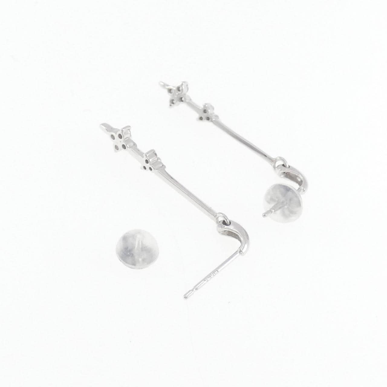 K18WG ダイヤモンド ピアス 0.14CT