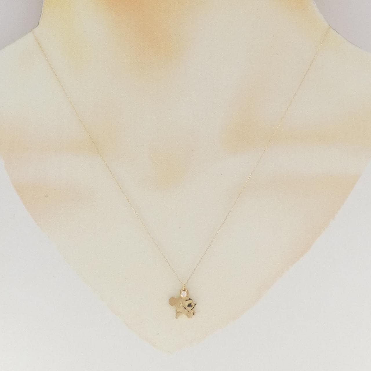 K10YG ダイヤモンド ネックレス 0.02CT