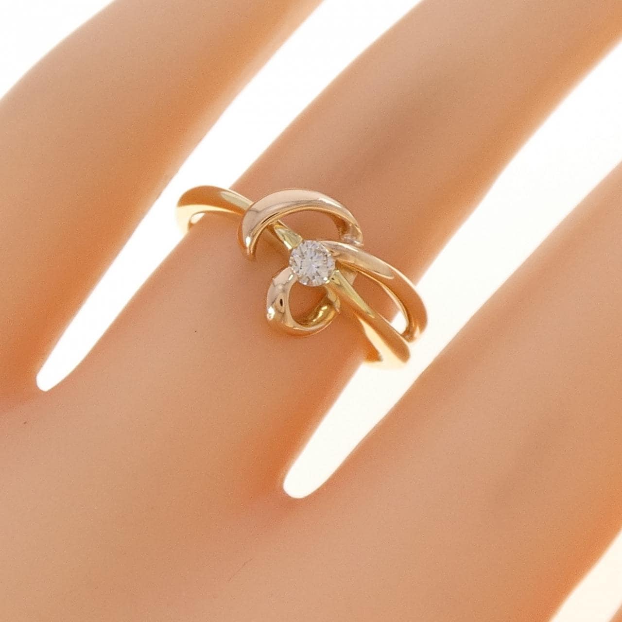 K18YG/K18PG ダイヤモンド リング 0.11CT