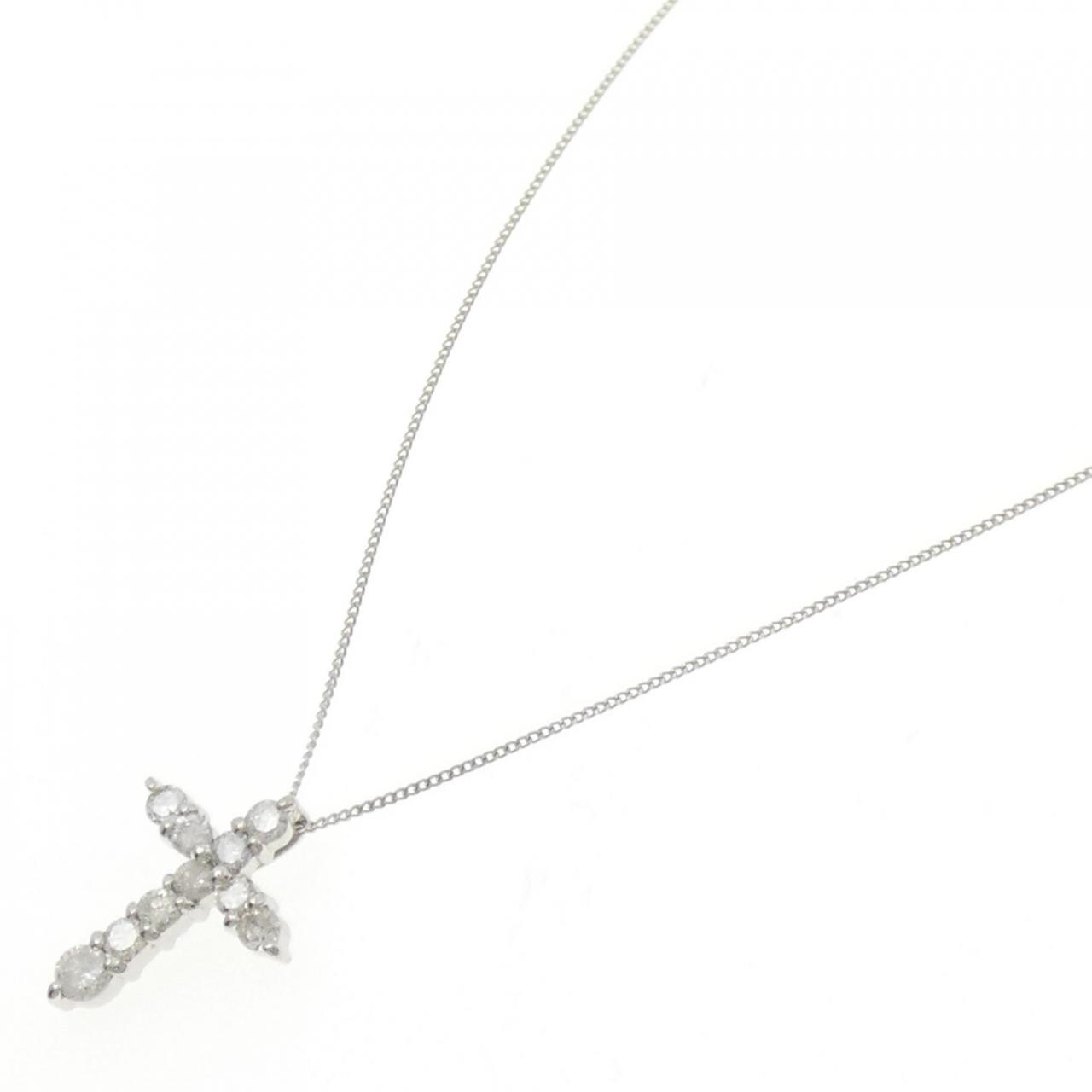 PT900/PT850 クロス ダイヤモンド ネックレス 0.51CT