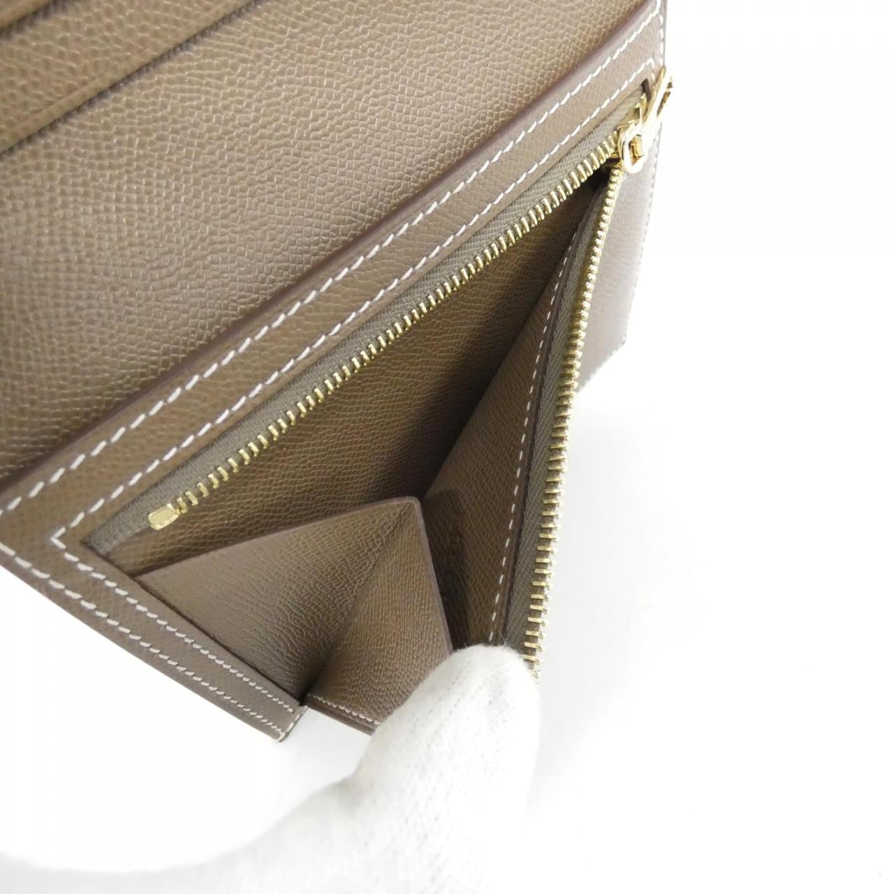 [Unused items] HERMES Bearn Compact 084817CC Wallet