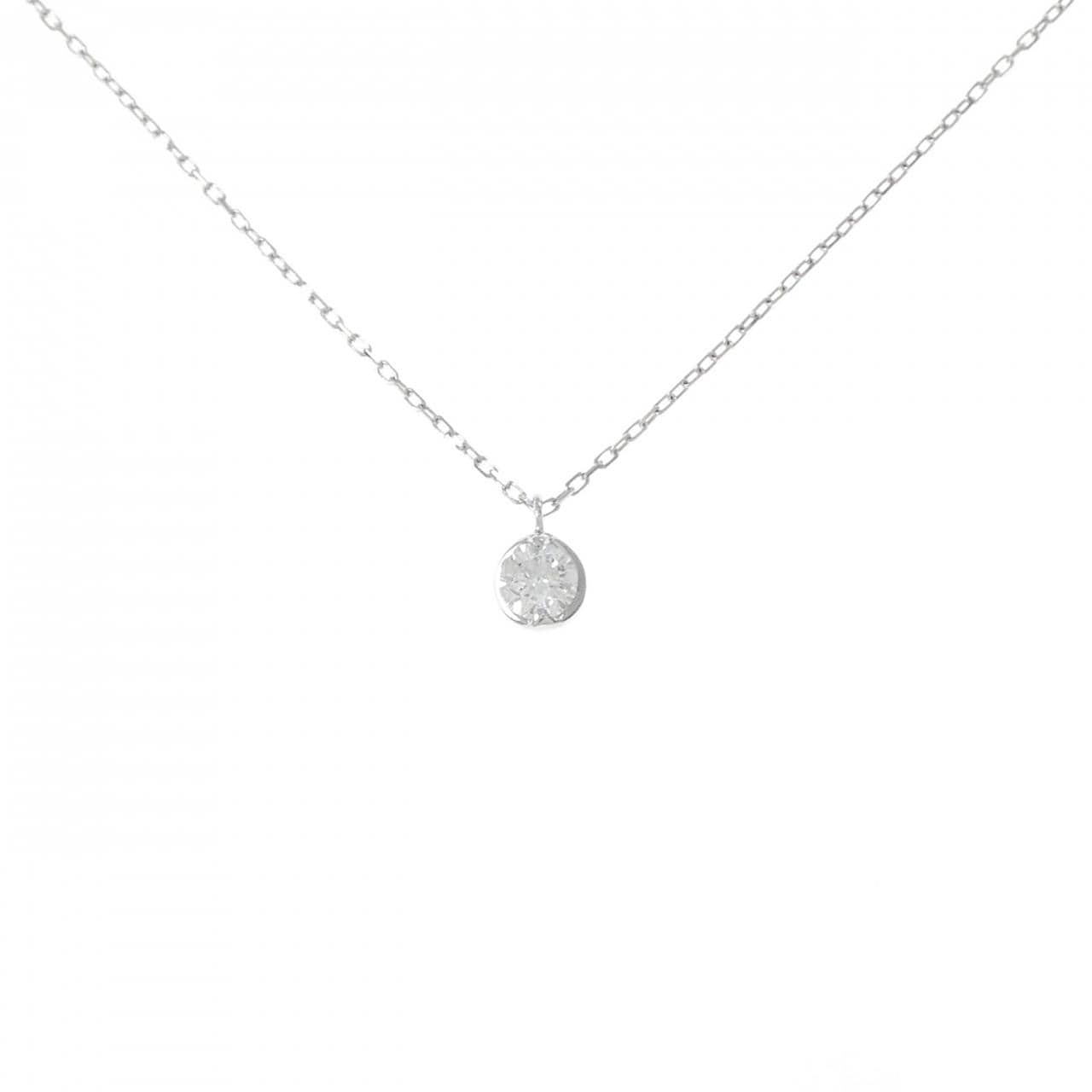 K18WG ダイヤモンド ネックレス 0.20CT