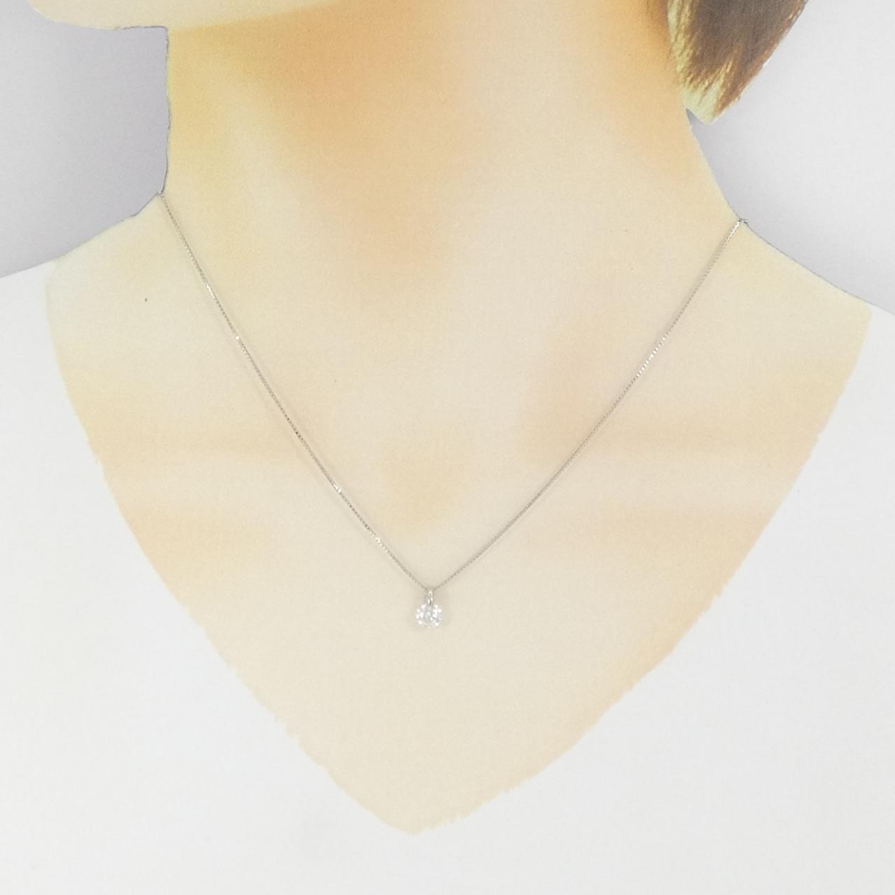 PT900/PT850 ソリティア ダイヤモンド ネックレス 0.41CT