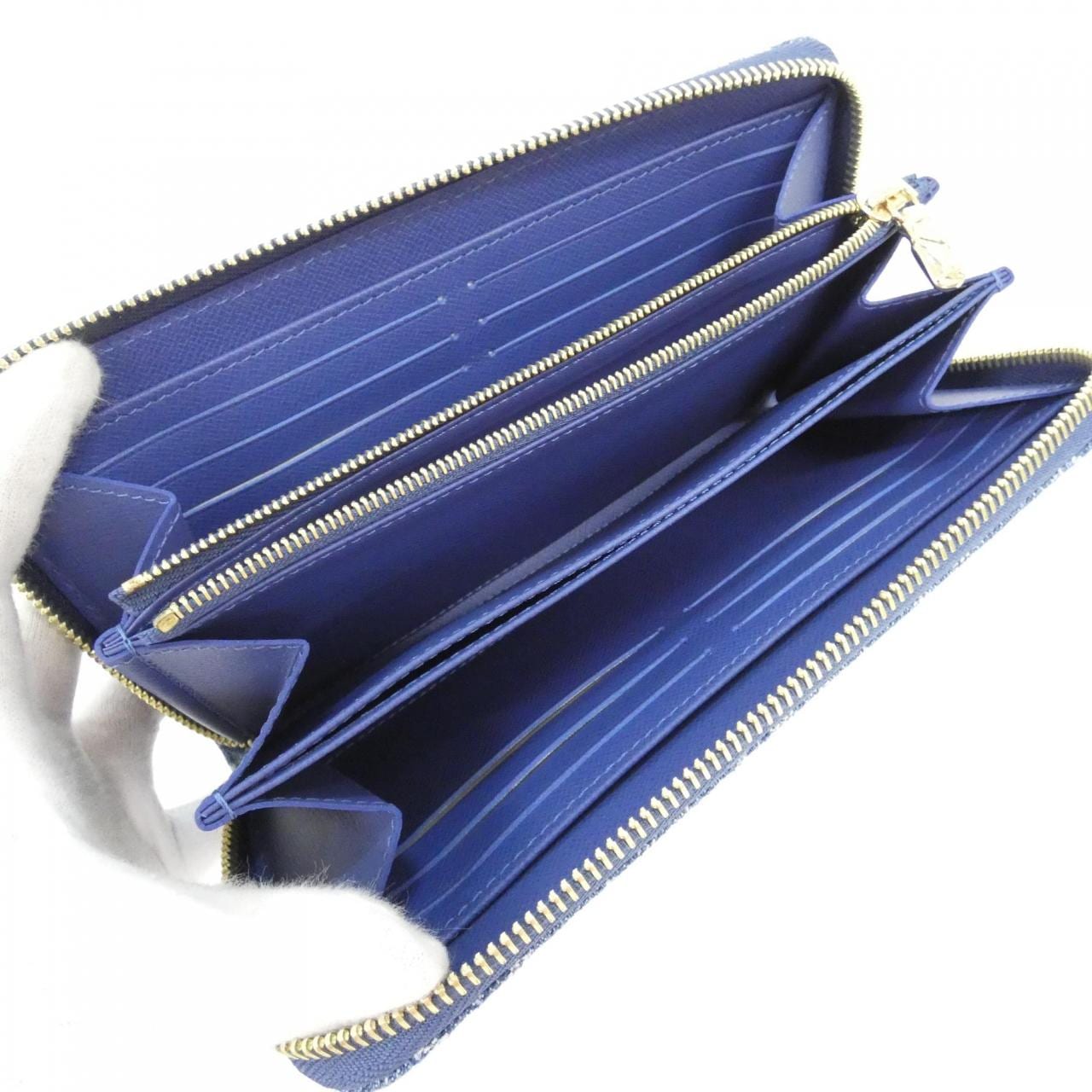 ルイヴィトン モノグラム チェリー デニム(LV x TM) ジッピー ウォレット M23161 財布