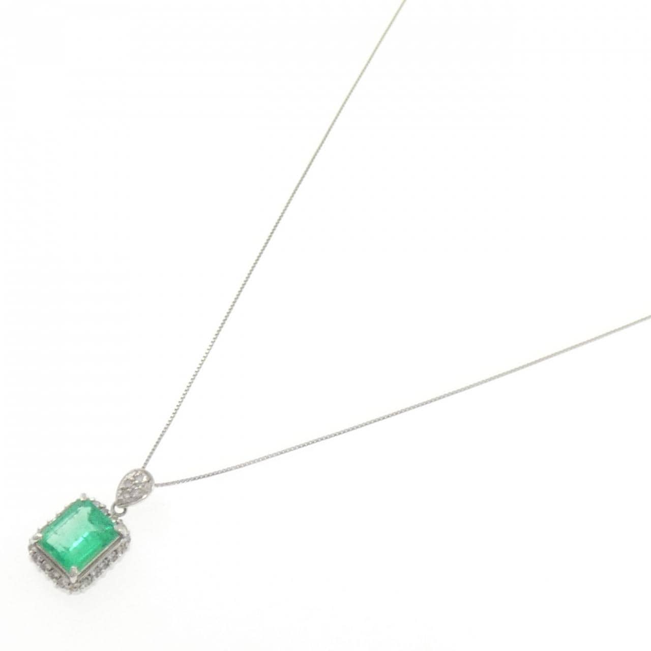 PT900/PT850 エメラルド ネックレス 2.02CT