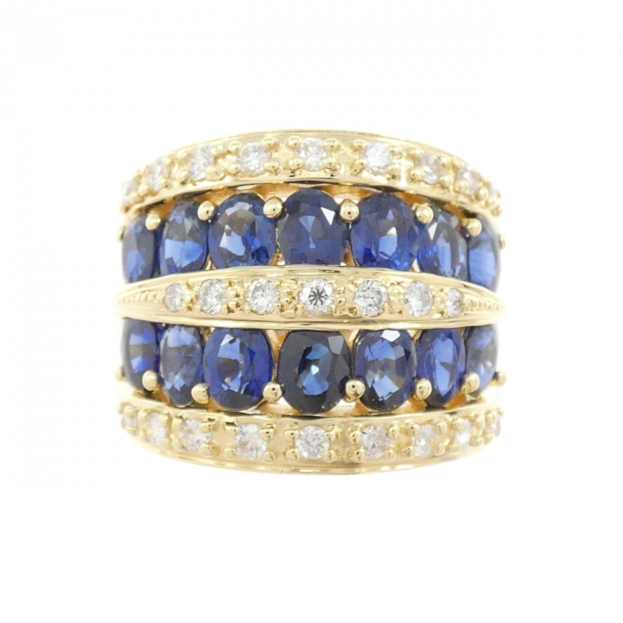 K18YG サファイヤ リング 3.44CT