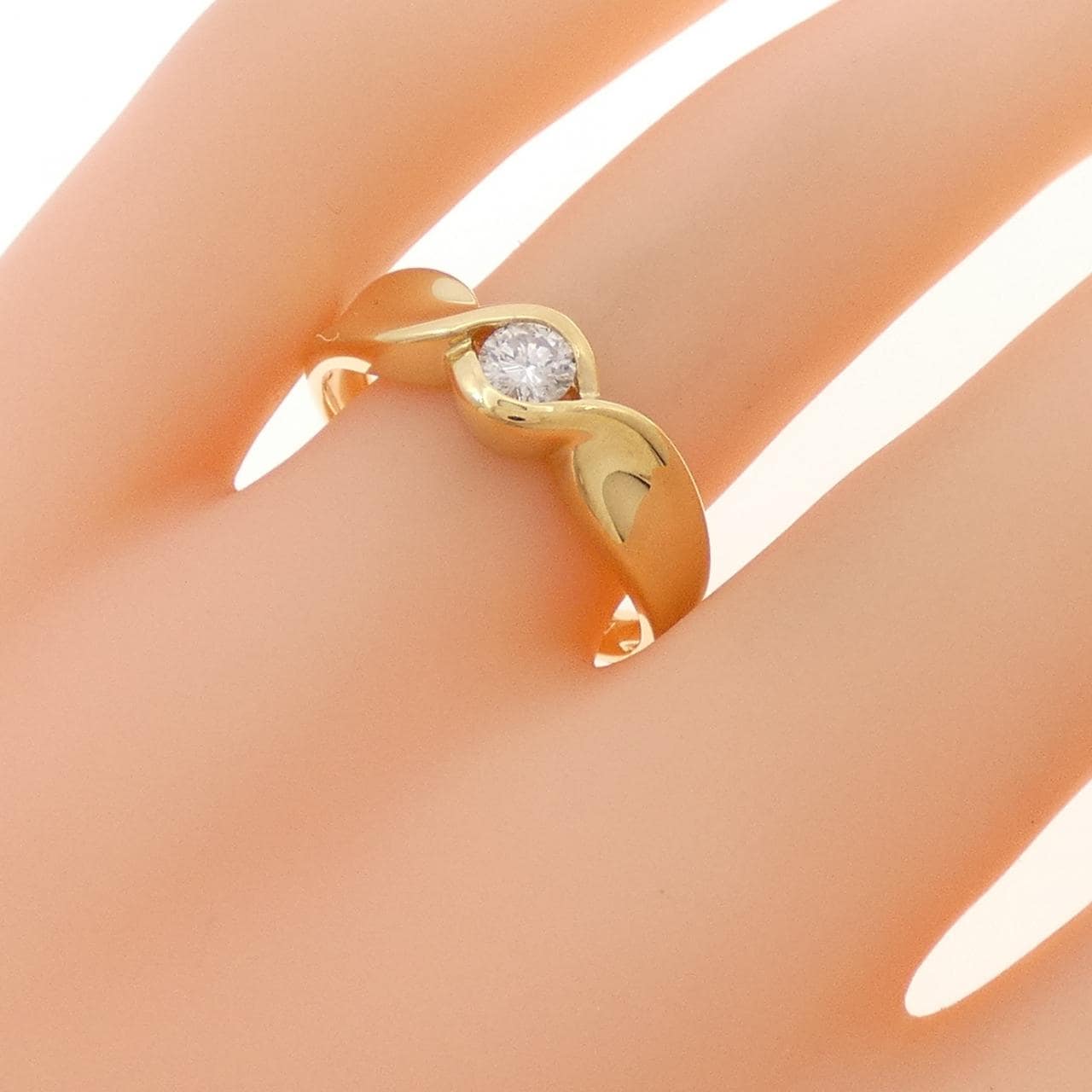 K18YG ダイヤモンド リング 0.20CT