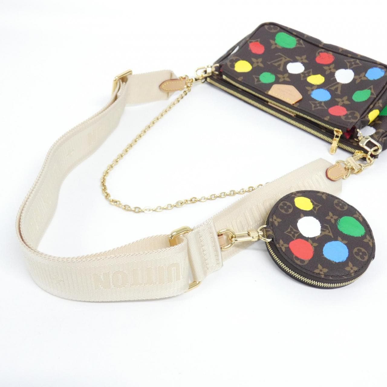 ルイヴィトン モノグラム(LV X YK) ミュルティ ポシェット アクセソワール M46385 ショルダーバッグ