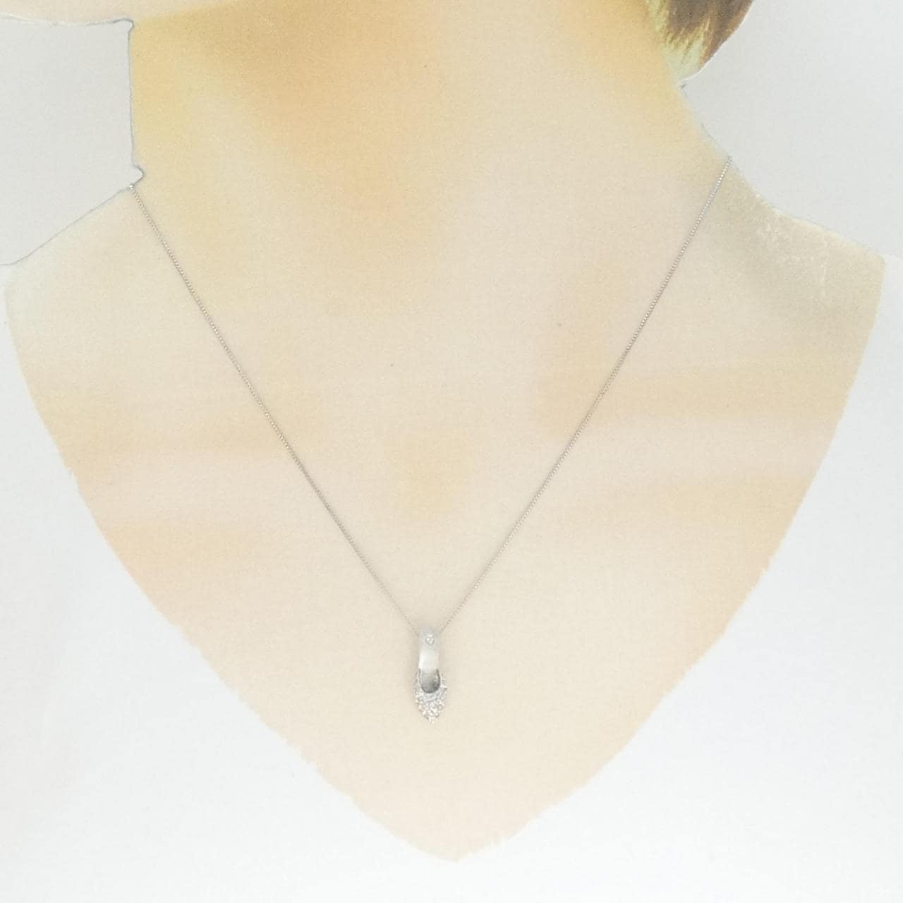 K18WG ダイヤモンド ネックレス 0.24CT