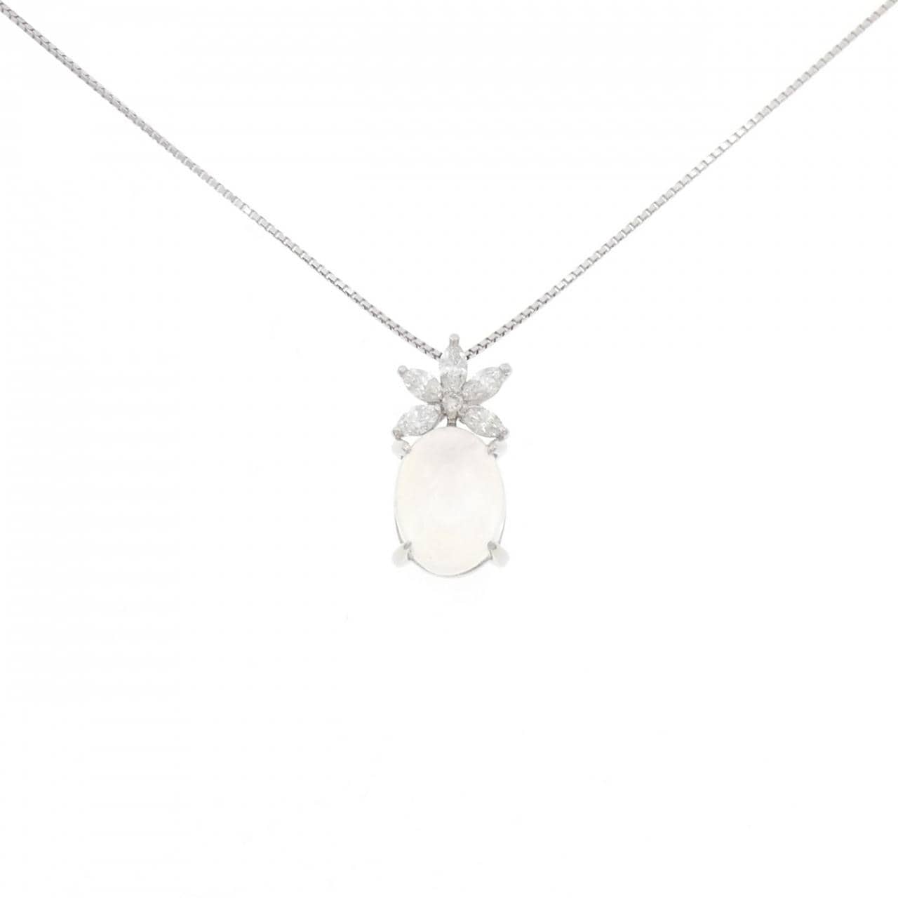 PT900/PT850 ムーンストーン ネックレス 5.35CT