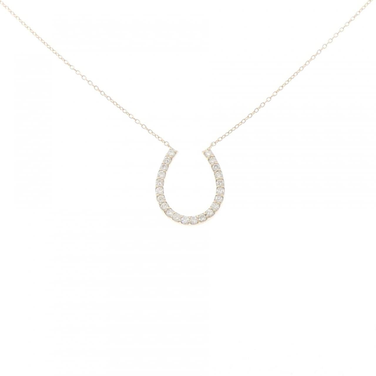 【リメイク】K10YG ホースシュー ダイヤモンド ネックレス 0.30CT