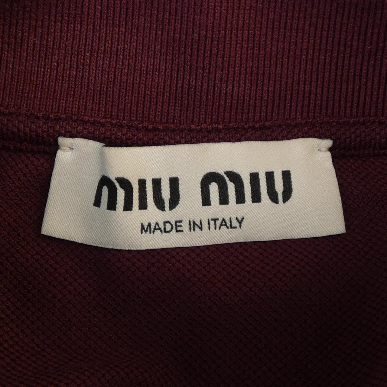 ミュウミュウ MIU MIU コットンピケ MIU MIU ロゴ MJL019 SOOO 14RW ポロシャツ