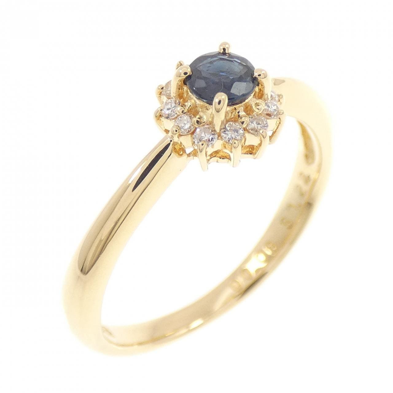 K18YG サファイヤ リング 0.22CT