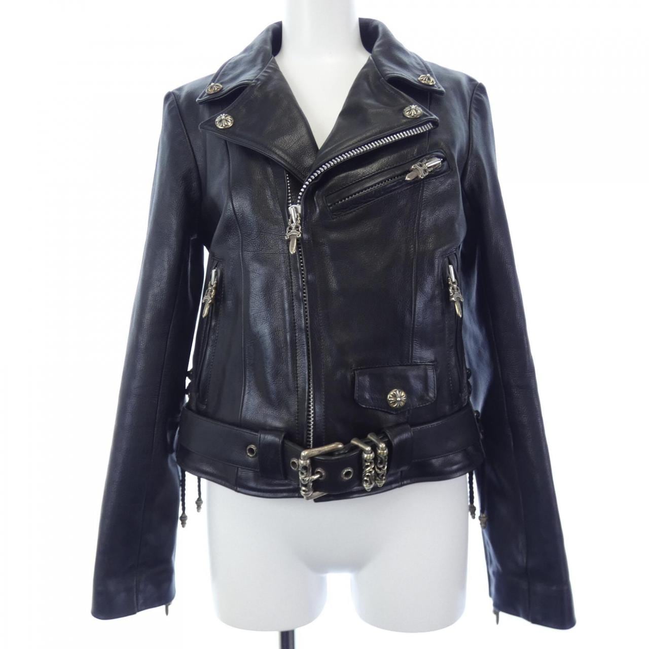 CHROME CHROME HEARTS Leather Riders Jacket