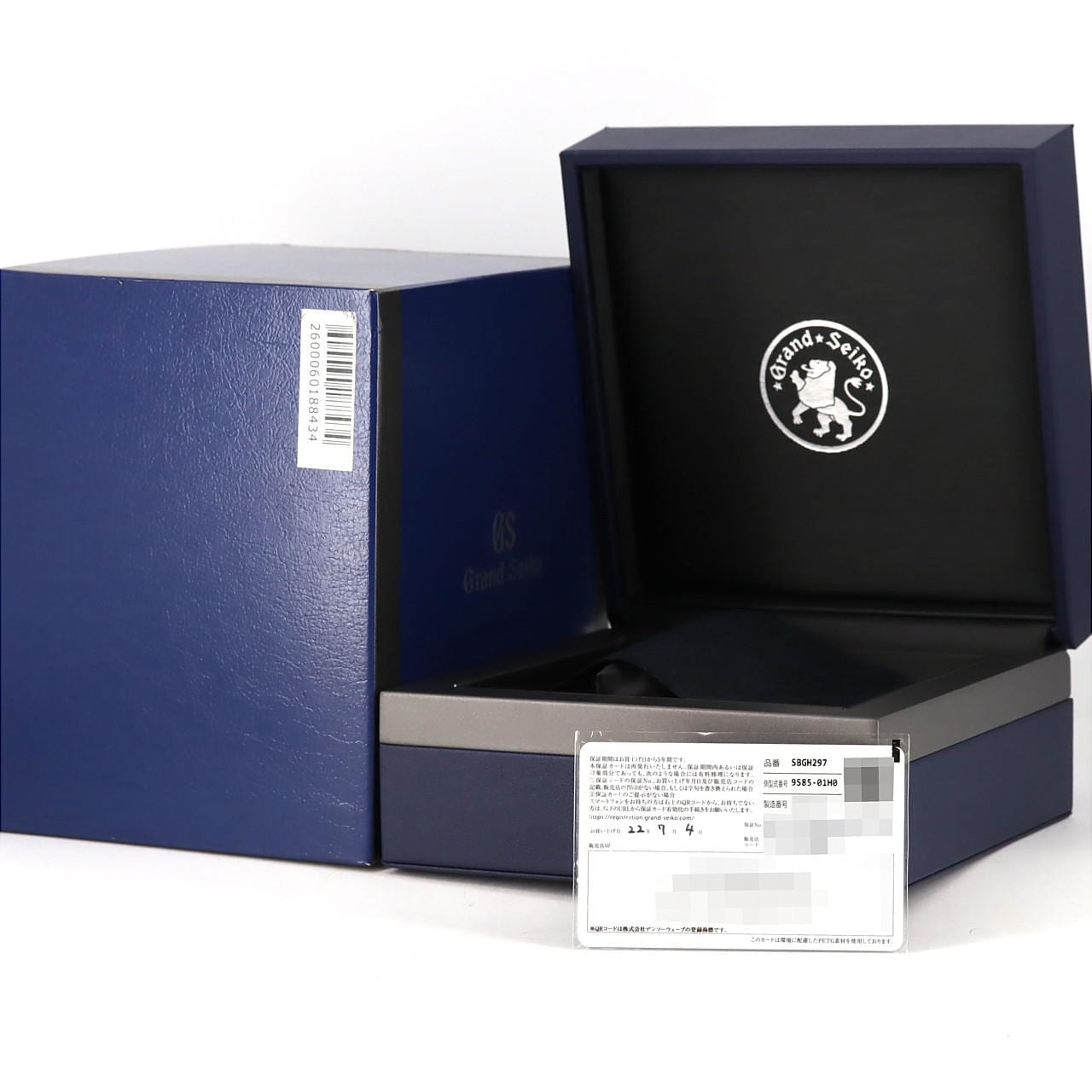 セイコー グランドセイコー･ヘリテージコレクション GINZA LIMITED 9S85-01H0/SBGH297 SS 自動巻