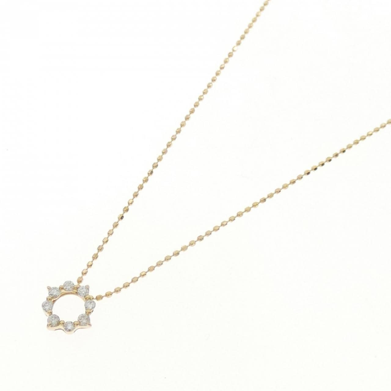 K18PG ダイヤモンド ネックレス 0.10CT