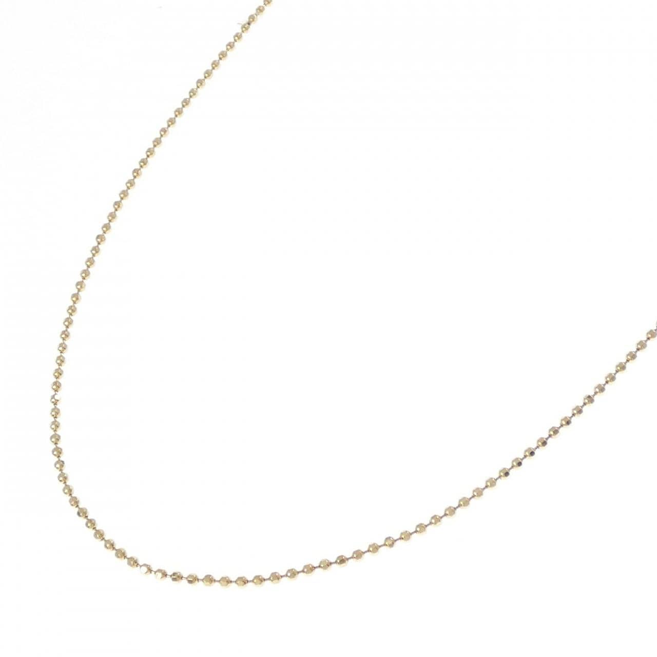K18YG ボール チェーンネックレス