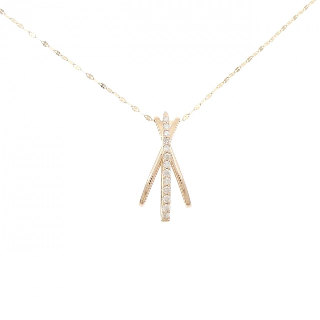 K18PG/K18YG ダイヤモンド ネックレス 0.20CT