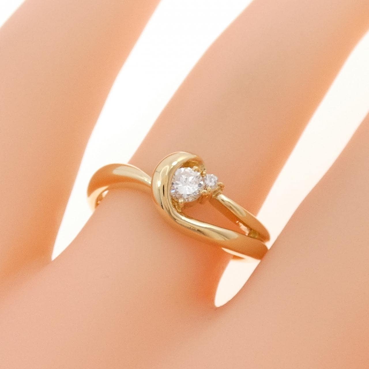 K18YG ダイヤモンド リング 0.14CT