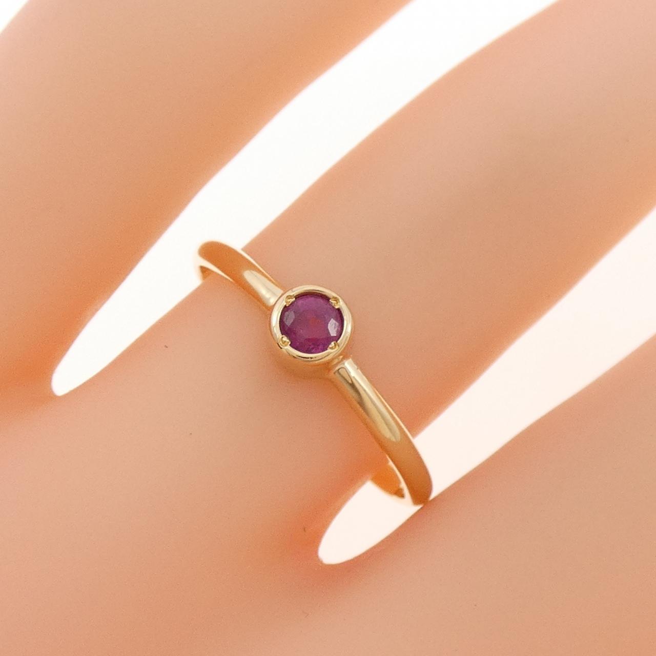 K18YG ルビー リング