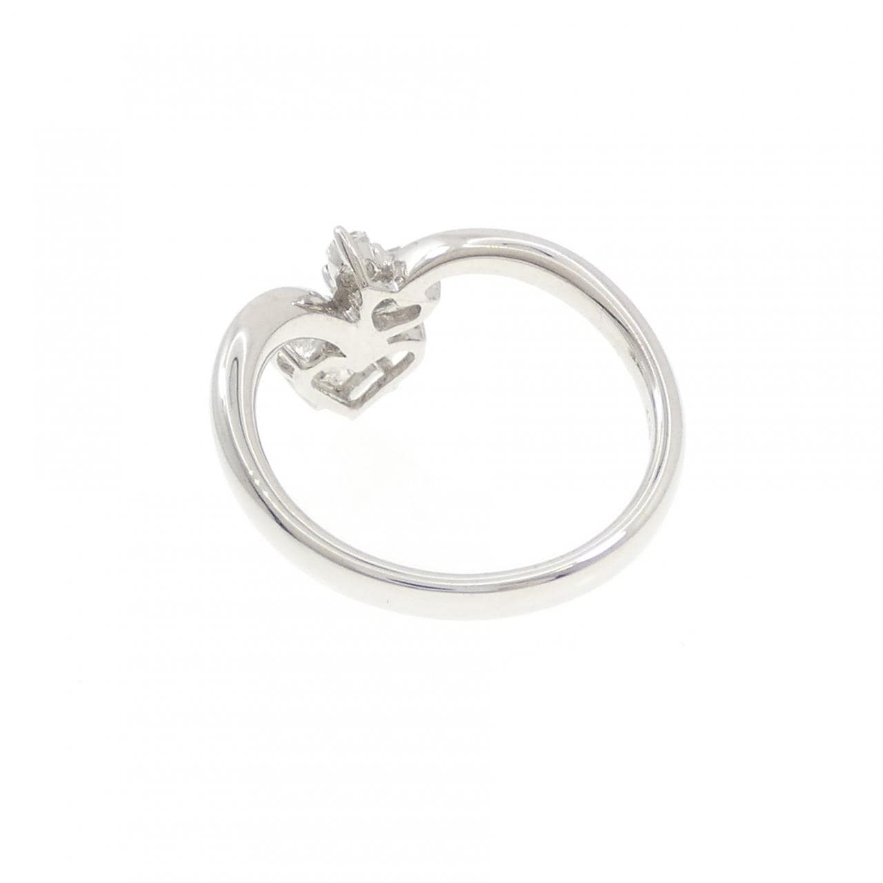 K18WG ハート ダイヤモンド リング 0.81CT