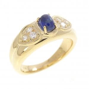 750YG サファイヤ リング 0.50CT