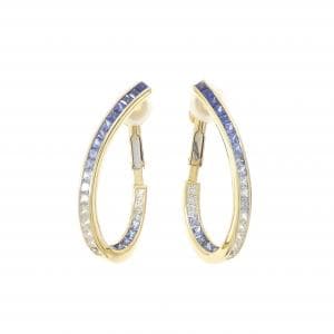 ジュネ サファイヤ イヤリング 3.63CT