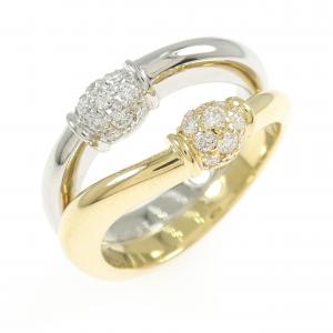 750YG/PT900 ダイヤモンド リング 0.32CT