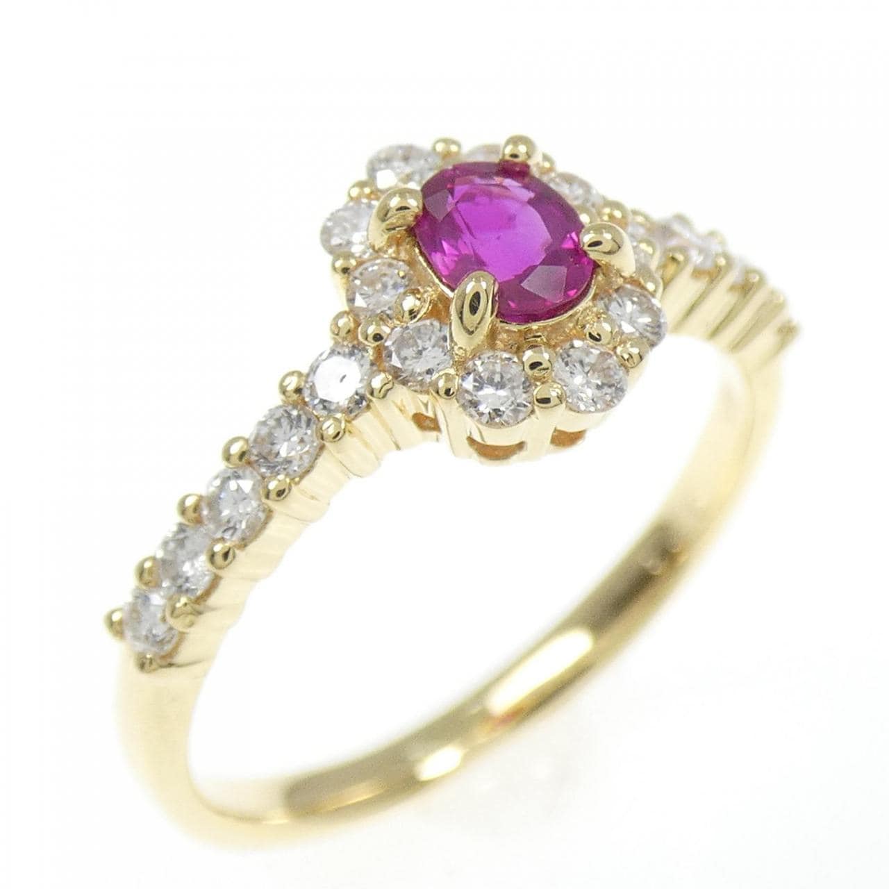 K18YG ルビー リング 0.23CT