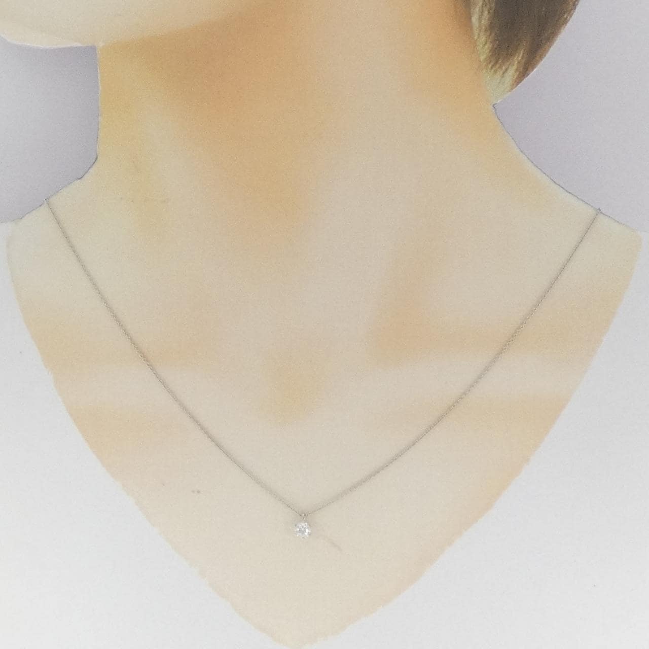 【リメイク】PT900/PT850 ダイヤモンド ネックレス 0.261CT F SI1 EXT H&C