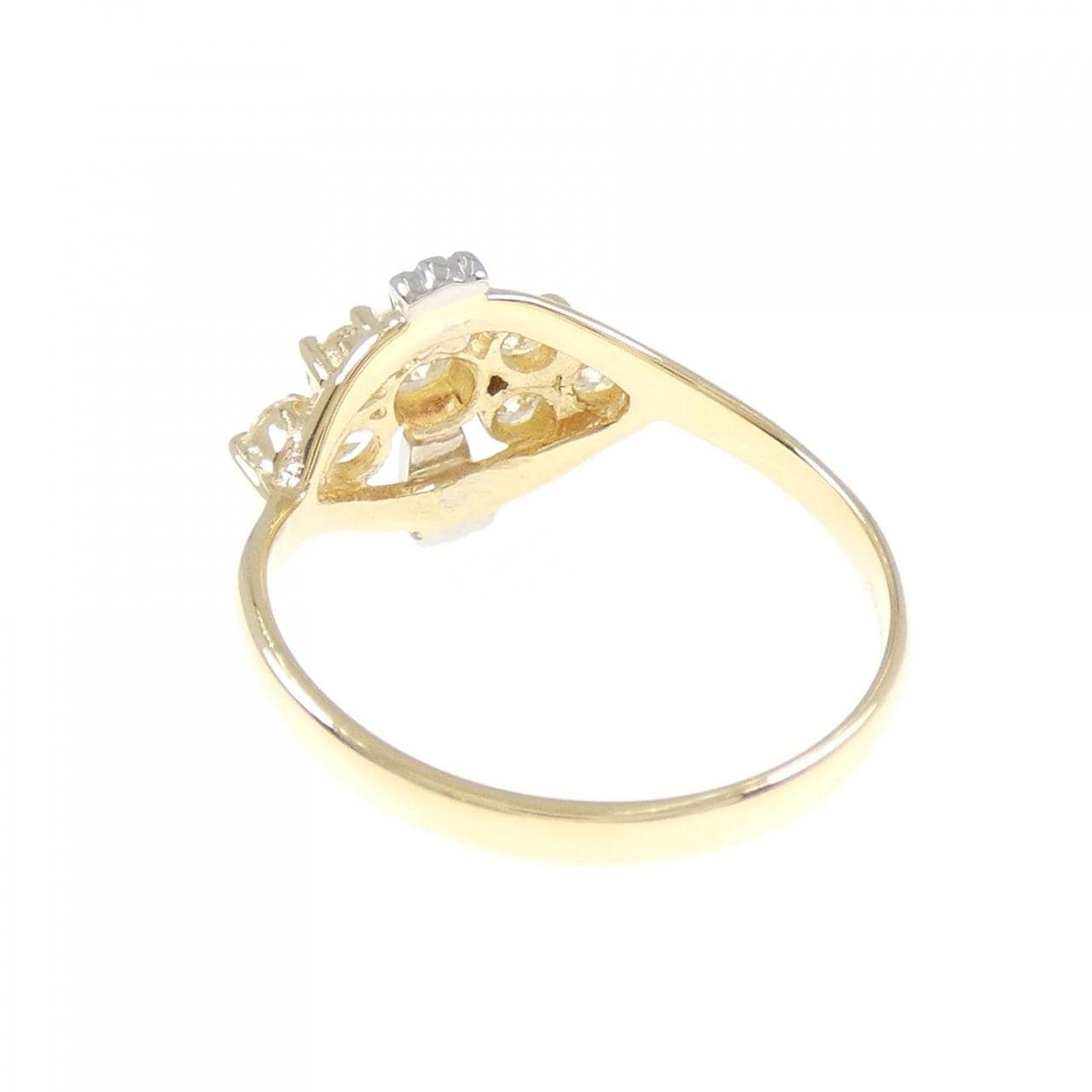 K18YG/PT900 ダイヤモンド リング 0.52CT