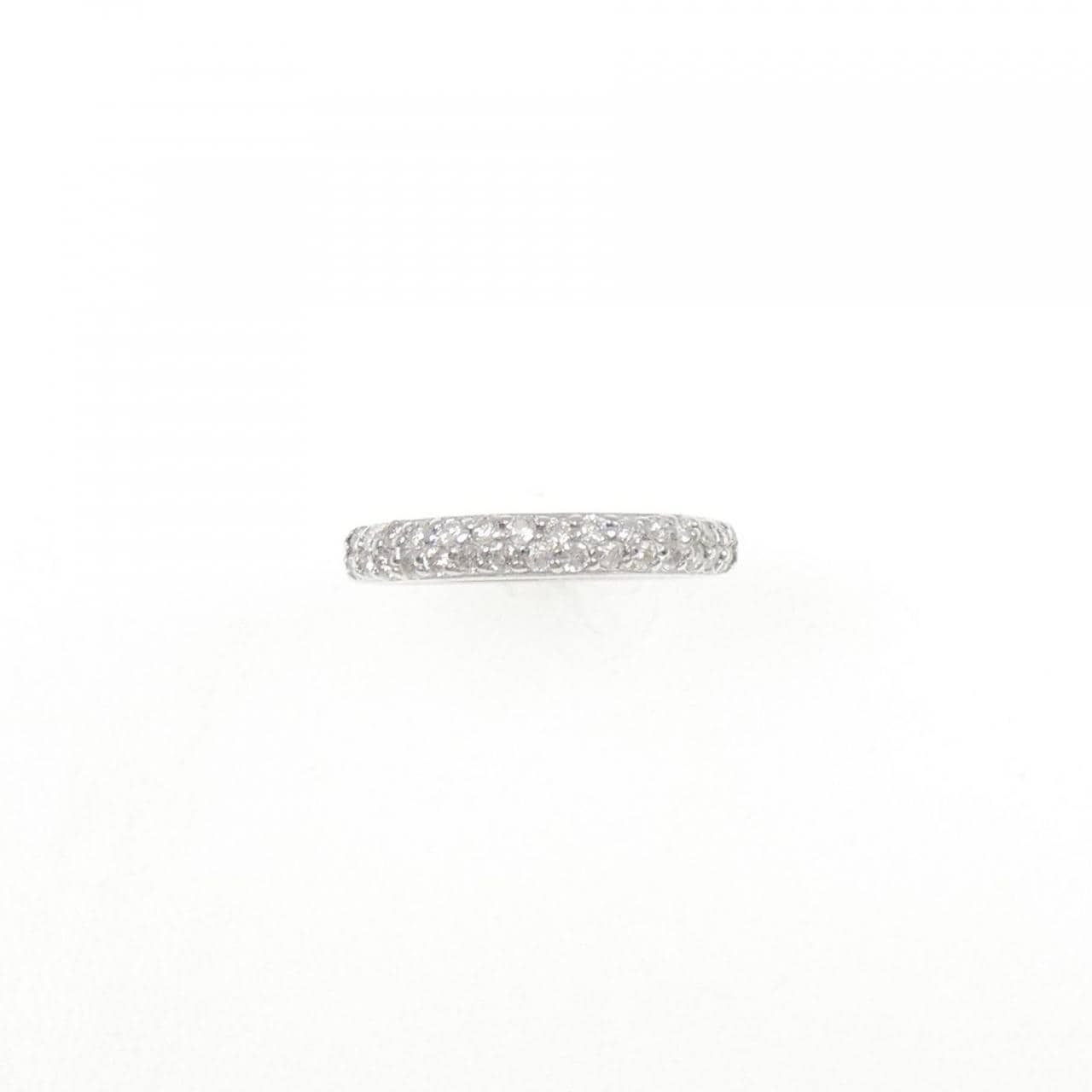 K18WG パヴェ ダイヤモンド ピンキー リング 0.20CT